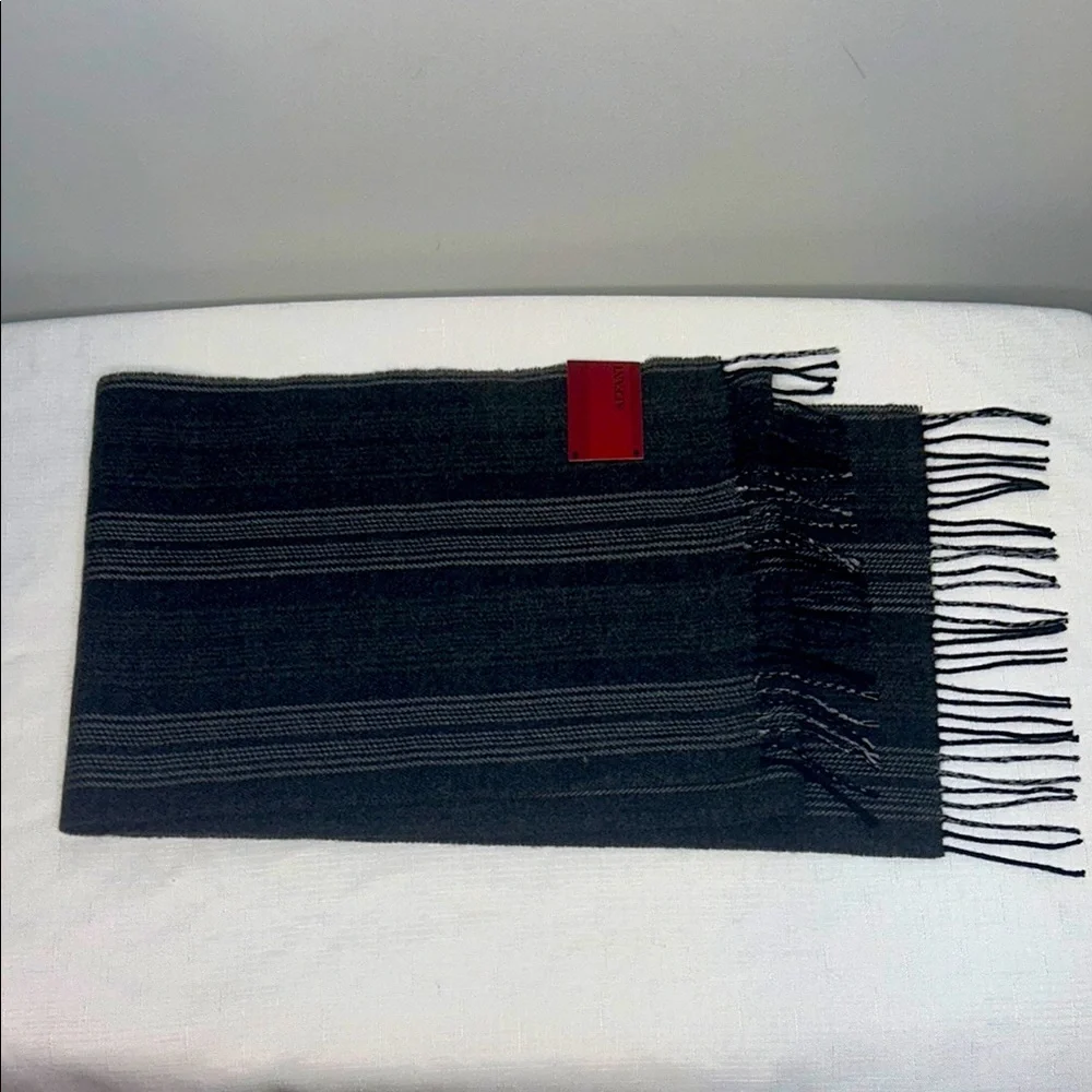 Alfani Gray Wool Blend Scarf with Fringe New
